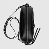 Marmont small camera bag black leather
