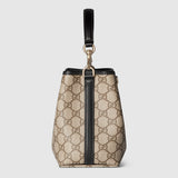 Emblem small bucket bag