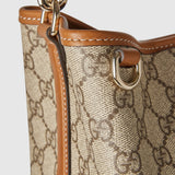 Emblem small bucket bag