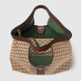 Giglio large tote bag beige and brown
