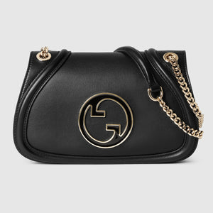 Blondie medium shoulder bag black leather