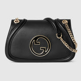 Blondie medium shoulder bag black leather