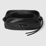 Marmont small camera bag black leather
