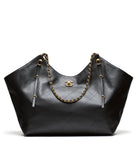 Maxi Shopping Bag Calfskin & Gold-Tone Metal