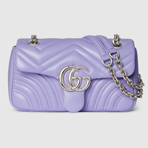 Marmont small shoulder bag lilac leather