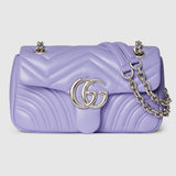 Marmont small shoulder bag lilac leather