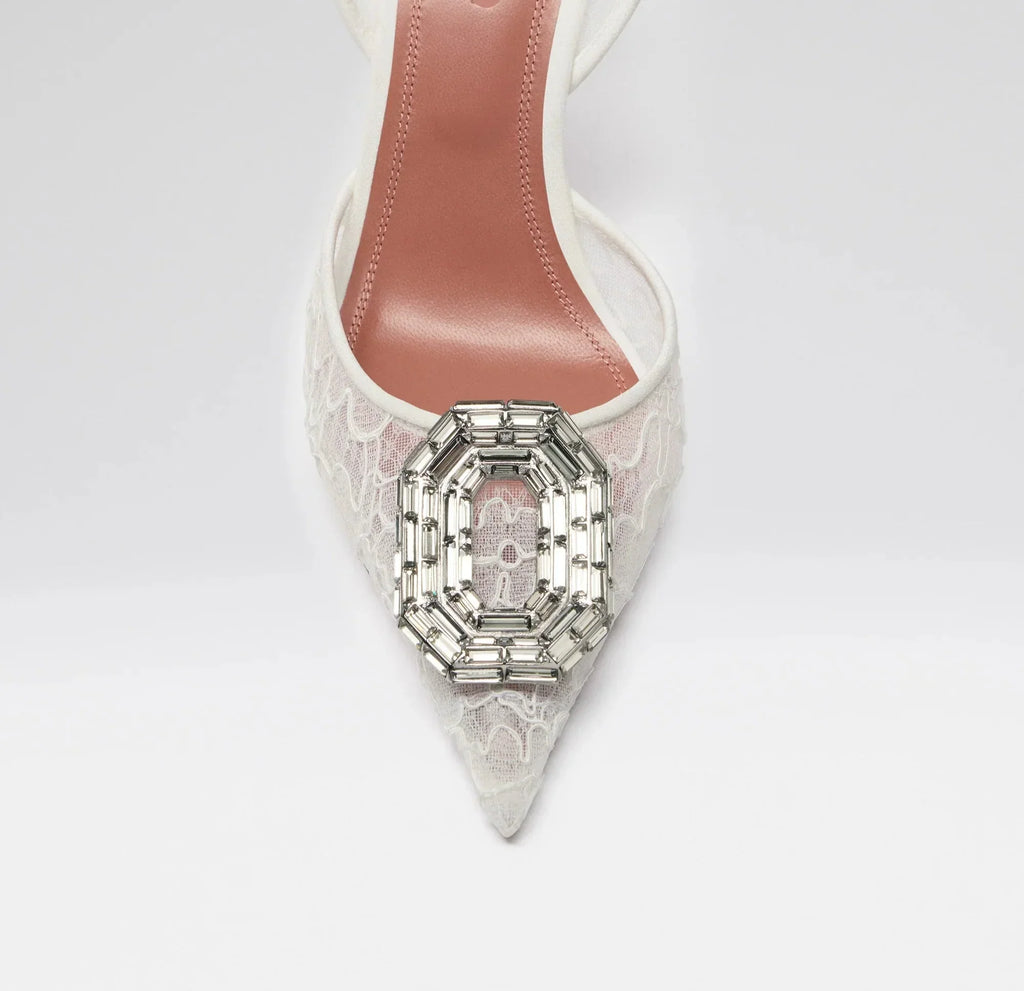 CAMELIA LACE SLING 90 WHITE