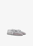 BALLET FLATS IN LAMINATED FISHNET