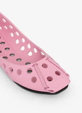 PERFO BALLET FLATS IN CALFSKIN PINK