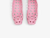 PERFO BALLET FLATS IN CALFSKIN PINK