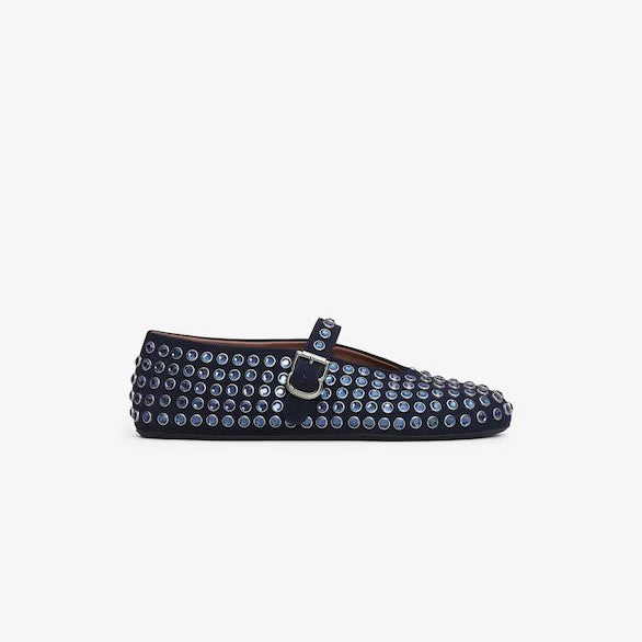STRASS BALLET FLATS BLUE
