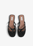 Fishnet Mule Sandals: Sexy French Flats with Brand Legacy black