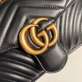 GG Marmont large Shoulder Bag 443497 Black