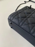 Mini Lady Bag Black Ultramatte Cannage Calfskin