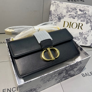Christian   30 Montaigne Calfskin Clutch Chain Bag M9206