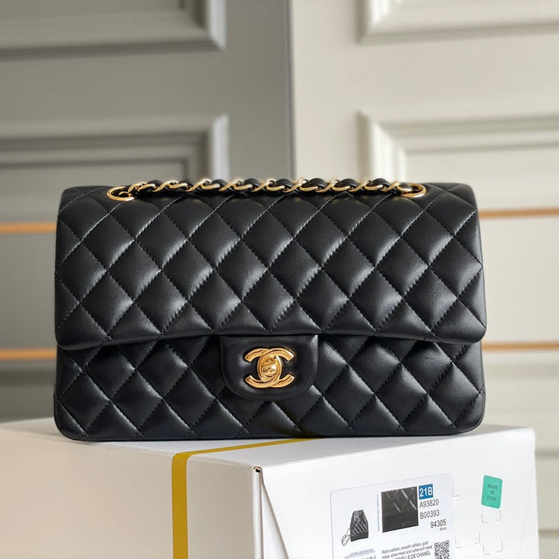 CC Caviar Calfskin Classic Flap Bag A01112 Black