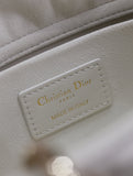 Latte Graphic Cannage Calfskin Medium Lady D-Joy Bag
