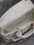 Latte Graphic Cannage Calfskin Medium Lady D-Joy Bag