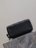 Lady handbag Black Embossed Quilted Pattern