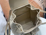 Medium Caro Backpack Desert Taupe Macrocannage Lambskin