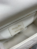 Lady Handbag White Embossed Diamond Pattern