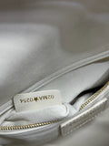 Lady Handbag White Embossed Diamond Pattern