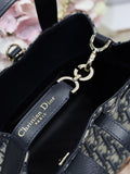 Small-sized Toujours Vertical Handbag Blue D Fabric