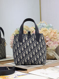 Small-sized Toujours Vertical Handbag Blue D Fabric