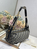 Medium-sized D-Journey Handbag Monogram with Leather Trim