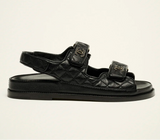 Sandals Grained Calfskin  Black