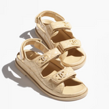 Sandals Shiny Lambskin Beige