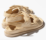 Sandals Shiny Lambskin Beige