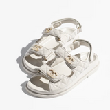 Sandals Shiny Lambskin Ivory