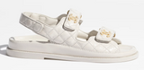 Sandals Shiny Lambskin Ivory