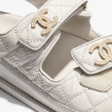 Sandals Shiny Lambskin Ivory