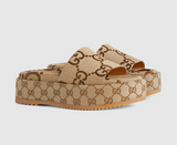 Women's platform slide sandal