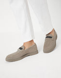 Suede penny loafers   grey