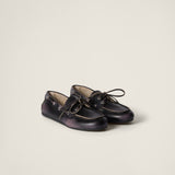 Unlined bleached leather loafers