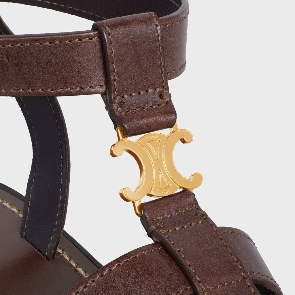 CLEA TRIOMPHE GLADIATOR SANDAL IN CALFSKIN - VEGETAL TANNING