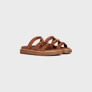 CELINE TAN TIPPI SLIDE IN CALFSKIN
