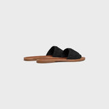 LYMPIA MULE IN TRIOMPHE KNITTED COTTON BALCK