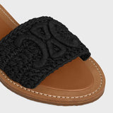 LYMPIA MULE IN TRIOMPHE KNITTED COTTON BALCK