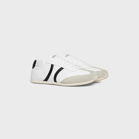 JOGGER LOW LACE-UP SNEAKER in CALFSKIN & SUEDE CALFSKIN