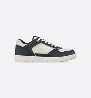   B27 Uptown Low-Top Sneaker Navy Blue and White Grained Calfskin