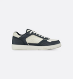   B27 Uptown Low-Top Sneaker Navy Blue and White Grained Calfskin