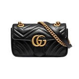 GG GG Marmont large Shoulder Bag 443497 Black