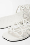 Soft cowhide leather Petal Anagram sandals