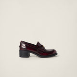 Brushed leather loafers