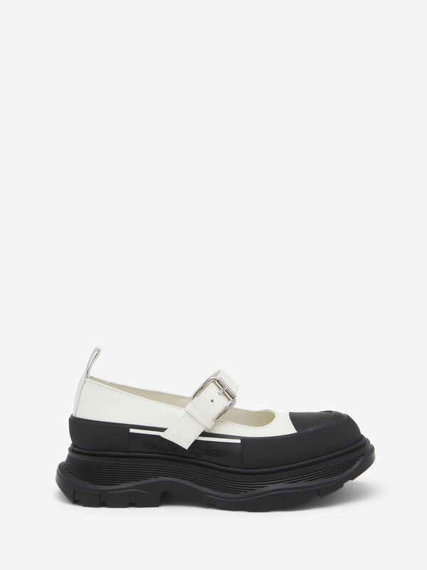 Women's Tread Slick Mary Jane in White/Black