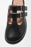 Cowhide Campo Mary Jane Mules